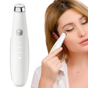 Eye Massager Wand - 40℃ Heated, Vibrαtion & Red Light Mode - Eye Cream Enhancer